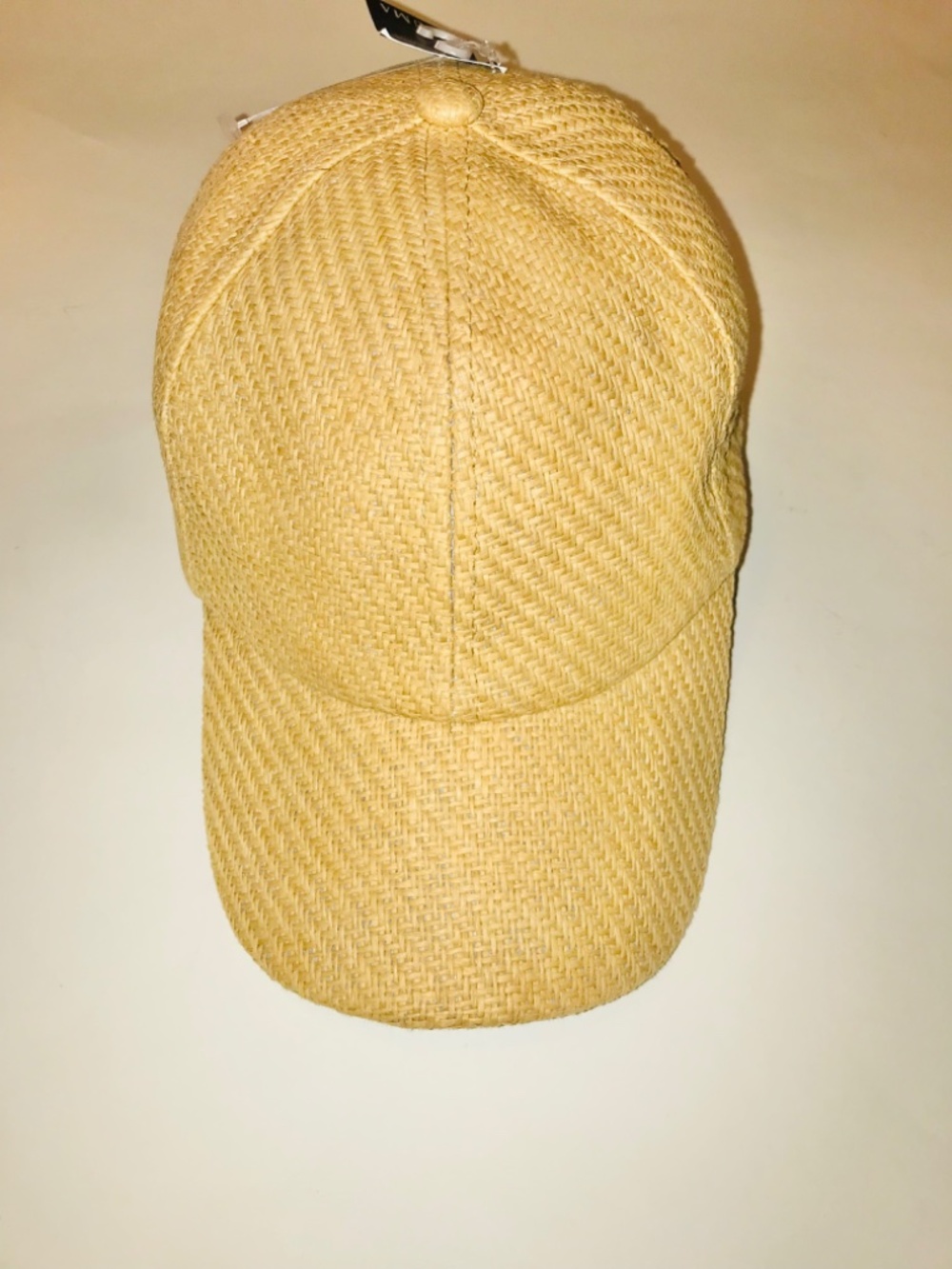 NWT Illuma Khaki Tan Paper Straw Baseball Cap Hat Summer Beach Boho Quiet Luxury - Picture 3 of 12